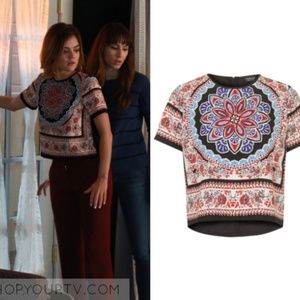 Topshop Scarf Crop Top